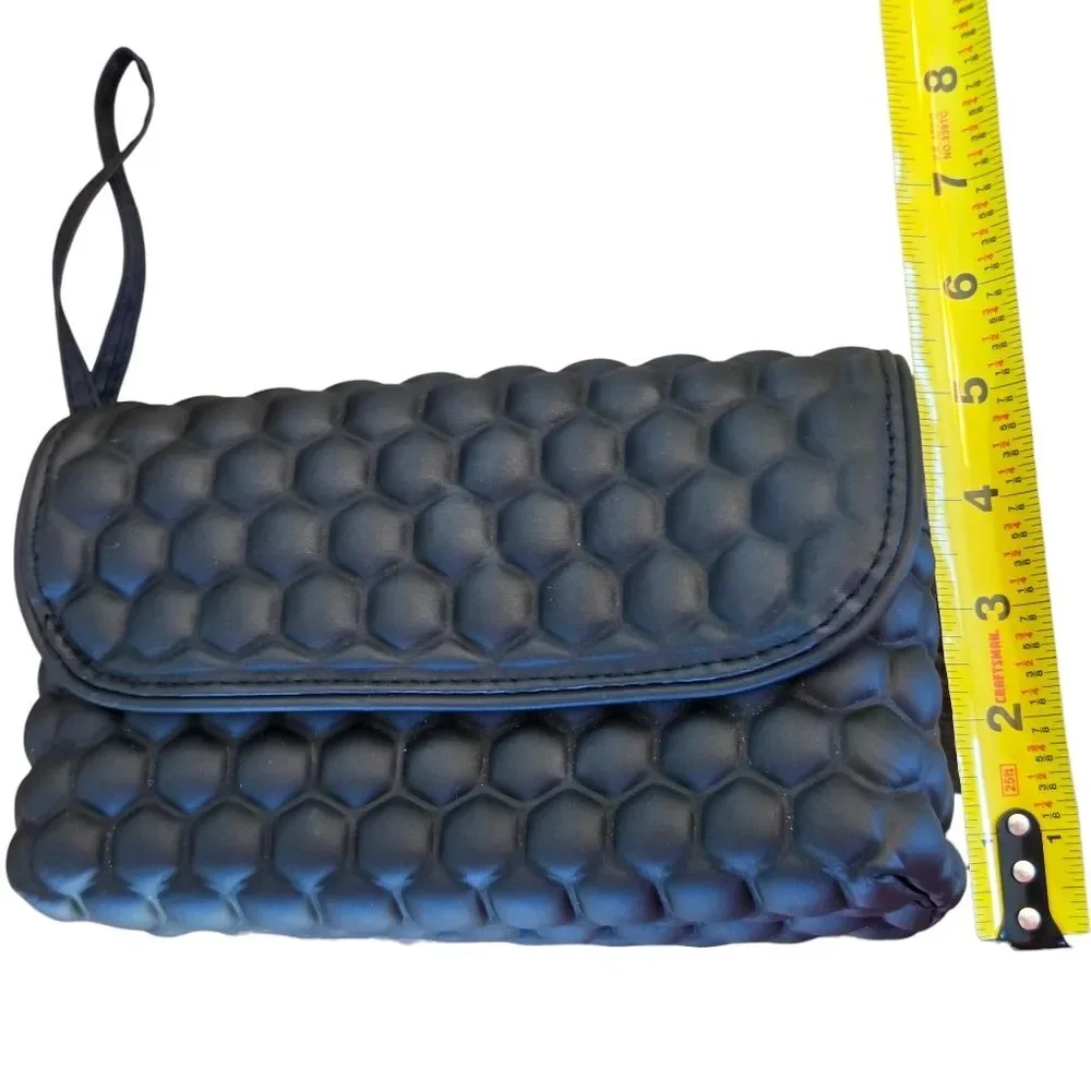 The Bump Bag Cosmetics Organizer Tri-fold Travel Clutch Black
